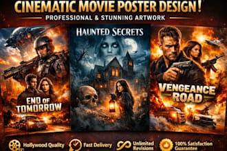 do movie trailer poster photoshop cinematic horror hollywood film vintage poster