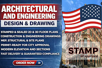 pe stamp solar permit design engineering drawing seal land survey mep for USA