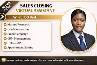be your high ticket b2b sales rep, lead pipeline closer and sales closer