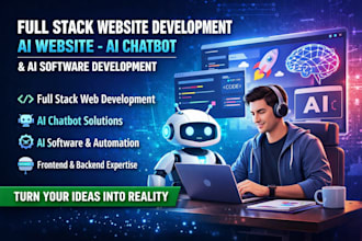do full stack website development, ai webiste, ai chatbot ,ai software developer