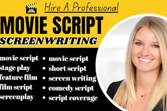ghostwrite movie script and screen writing for comedy script TV series