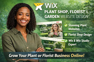 design wix squarespace plant website shop florist garden website studio website