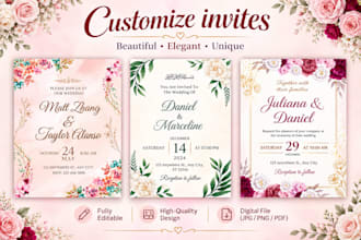 design elegant wedding card and invitation