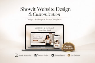 design redesign and customize showit website or showit template