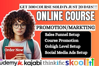 do online course video advertisement, udemy course marketing, setup skool