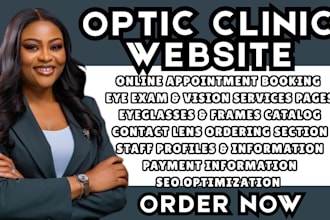 design a eye health site, optometrist site, eye clinic site, healthcare site