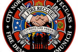 professional firefighter and fire department logo design