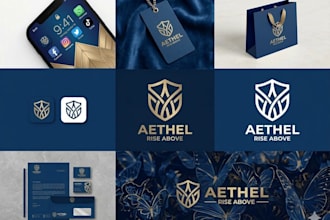 complete brand identity, logo and brand guidelines design