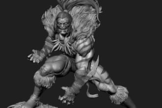 sculpt detail 3d figurine from image,stl file for 3d printing,tabletop dnd model