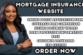 design a mortgage insurance website, insurance site, mortgage site,