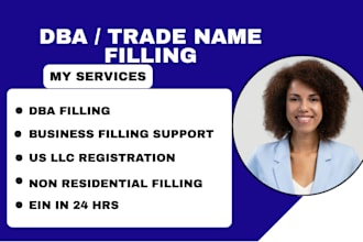 file your dba, trade name for non resident US business correctly