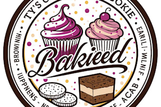 design a classic vintage bakery logo for your brand