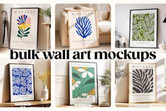 create realistic canvas and poster mockups for your artwork