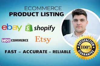 do shopify product listing, product upload and ebay listing SEO