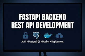 a python backend and rest API using django, fastapi, or drf