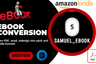 convert and format your ebook for kindle epub and KDP