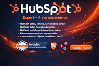 be your hubspot and gohighlevel expert for CRM funnels and automation ghl funnel