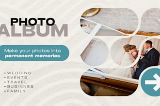 design a professional photo album or photo book layout