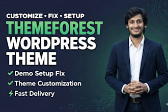 customize themeforest themes and fix demo setup issues