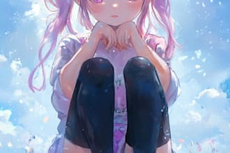 anime character, fanart, and original character