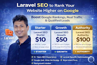 professional laravel SEO to rank your website on google