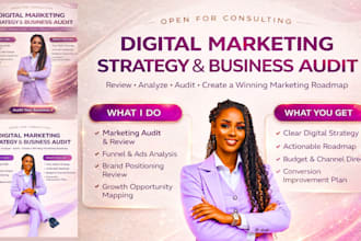review, analyze, audit, create digital marketing strategy, roadmap for business