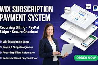 setup wix subscription payment system with paypal stripe recurring billing