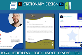 create professional invoice, letterhead, flyer design