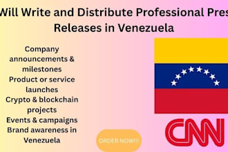 write and distribute professional PR in venezuela