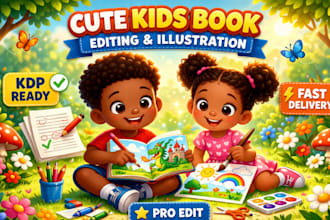 critique your children story book for print ready, children book editor