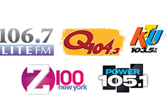 promote your songs on top 5 new york radio stations, USA