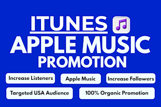 do USA organic apple music promotion, itunes music, apple music promotion