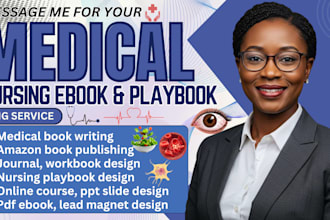 write medical ebook nursing playbook, medical research, nursing planner workbook
