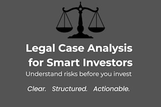 legal due diligence and court case analysis for investors