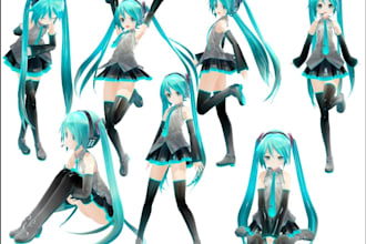 rig, fix, convert any 3d model for mmd, vrchat, vrm, vroid with arkit blendshape
