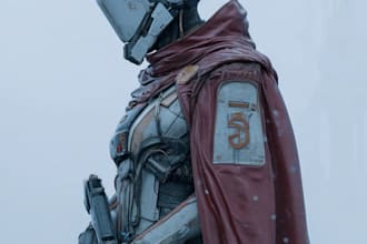 a sci fi character illustration or sci fi character