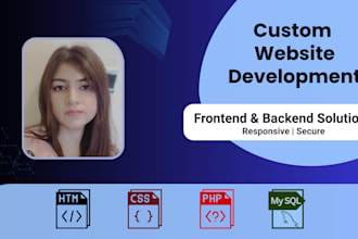 build a custom website using HTML, CSS, PHP, and mysql