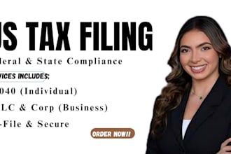 prepare and e file US federal and state tax returns for individuals or business