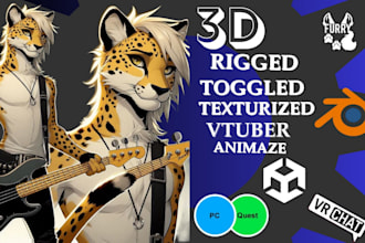 create a custom vrchat avatar, 3d VR character and vrc model
