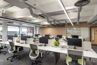 design 3d office interior, coworking space, corporate workspace, business spaces