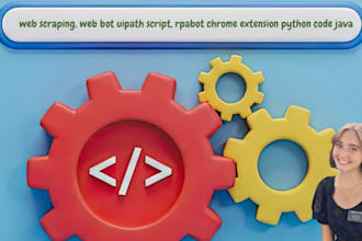 do web scraping, web bot uipath script, rpabot chrome extension python code java