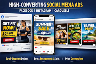 design social media advertising posts facebook instagram carousel ads