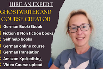 be your native german ebook writer, ghostwriter for KDP publishing german course