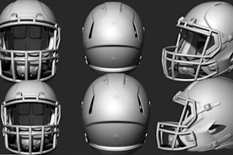 design wearable 3d helmets, masks and cosplay armor led upgrade for printing