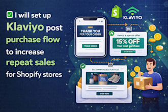 set up klaviyo post purchase flow to increase repeat sales for shopify stores