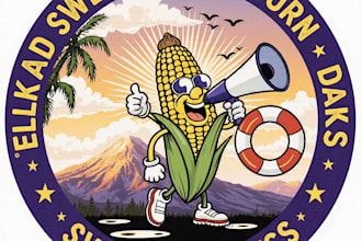 custom corn logo design for farm, food, and agriculture business