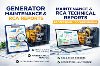 write generator maintenance and rca technical reports