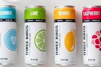design can, bottle packaging, drink packaging with 3d mockup