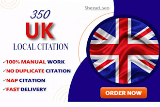 do 350 UK nap citations to improve local SEO ranking
