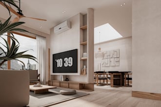 create apartment interior design with plumbing and electrical plans